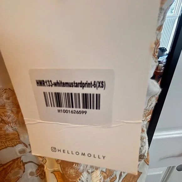 NWT Hello Molly Floral Mini Dress Puff Sleeve Backless XS - Picture 6 of 7